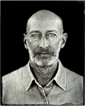 Portrait au collodion humide d'Olivier Lelièvre graphiste