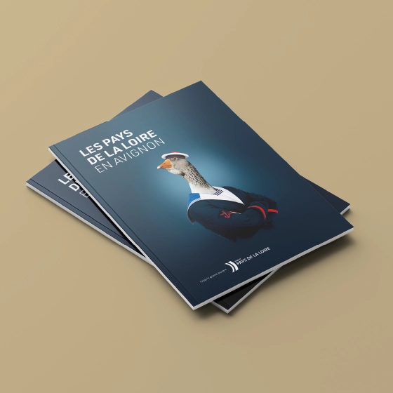 Couverture du programme 2013 du Festival d'Avignon illustrée avec un personnage hybride, créant un univers visuel unique pour chaque année de la sélection régionale des troupes de théâtre.