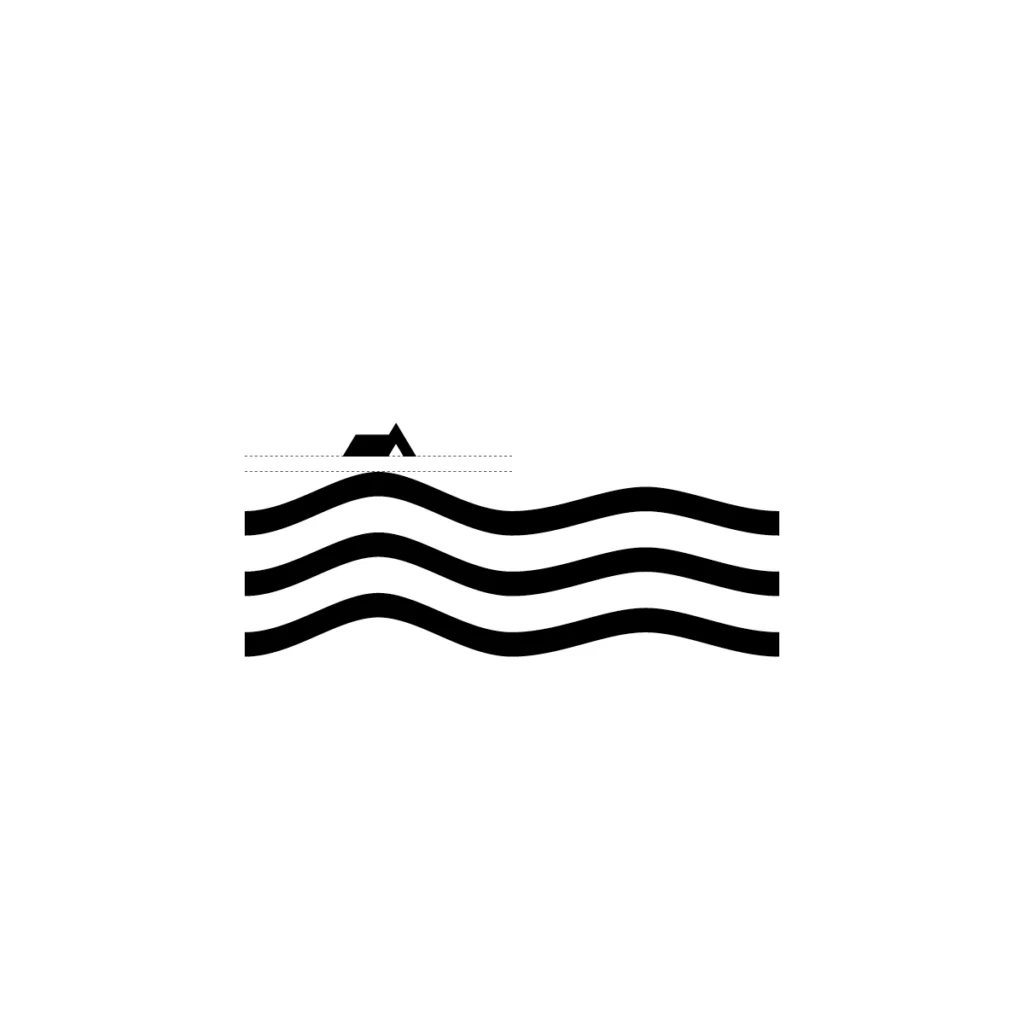 Partie du logo de la Ferme du Roudoudour montrant la ligne de crête des Monts d'Arrée