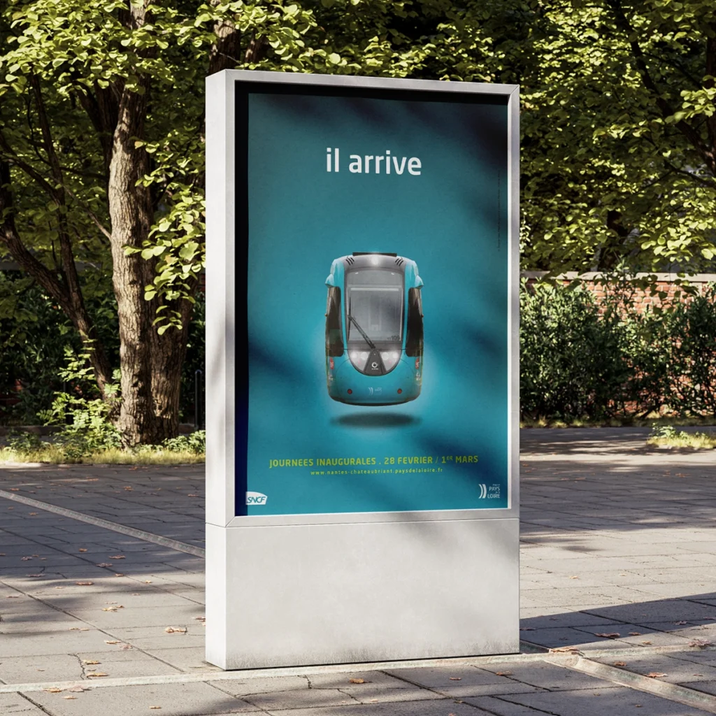 Affiche du tram train Nantes Châteaubriant