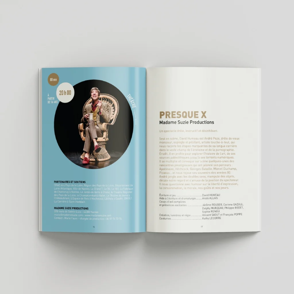 Pages intérieures du programme pour le Festival d'Avignon