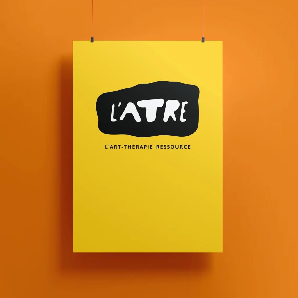 Flyer pour l'Atre, cabinet d'art-thérapie de Rodrigue Faucin